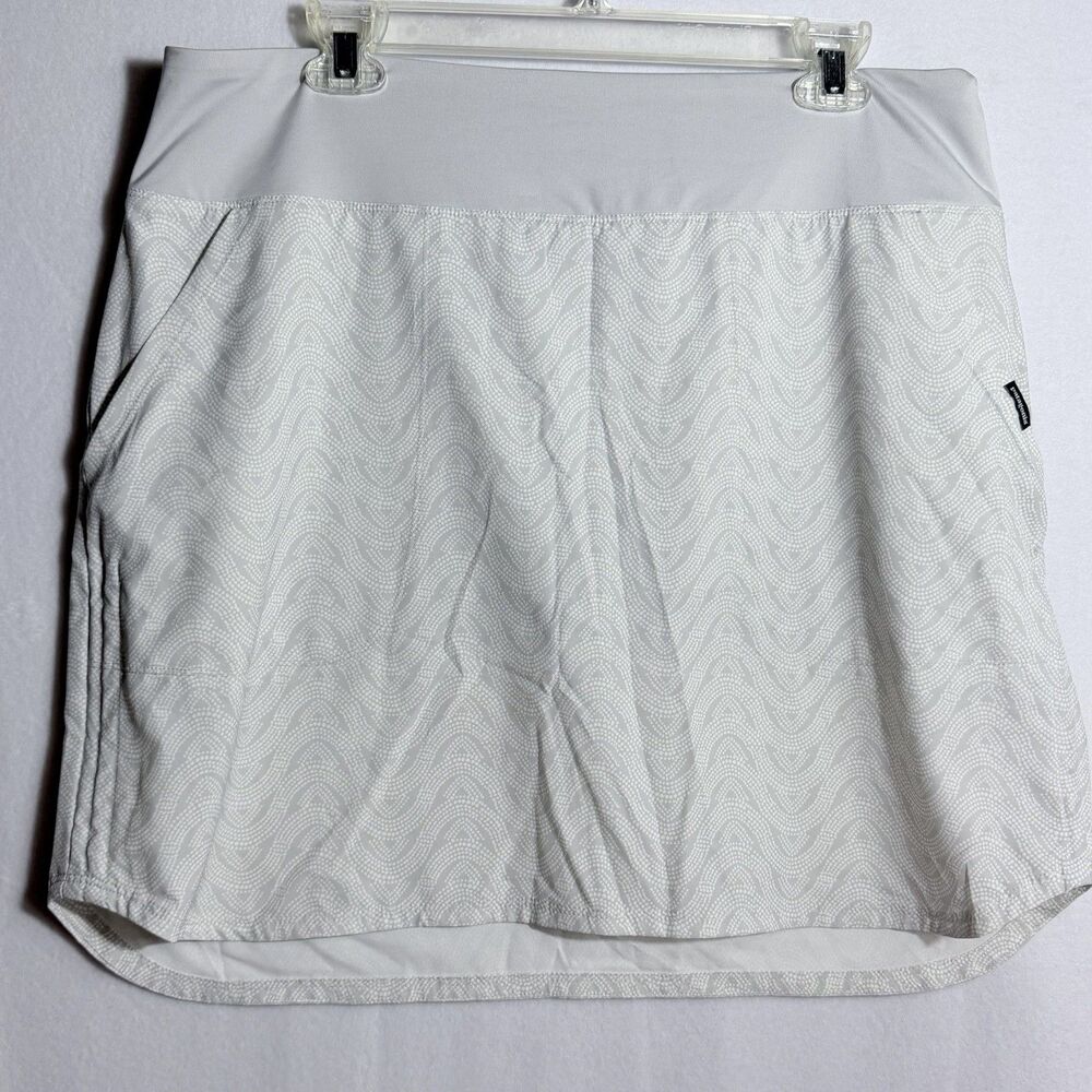 Patagonia Gray White Lightweight Women's Tech Fishing Skort Size L Outdoors